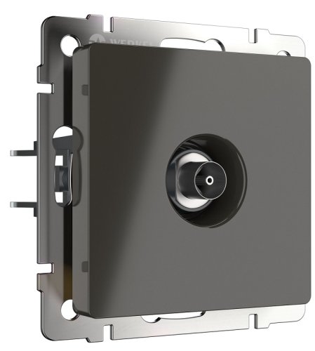 Розетка TV Оконечная без рамки Werkel 1-м. серо-коричневый глянцевый картинка